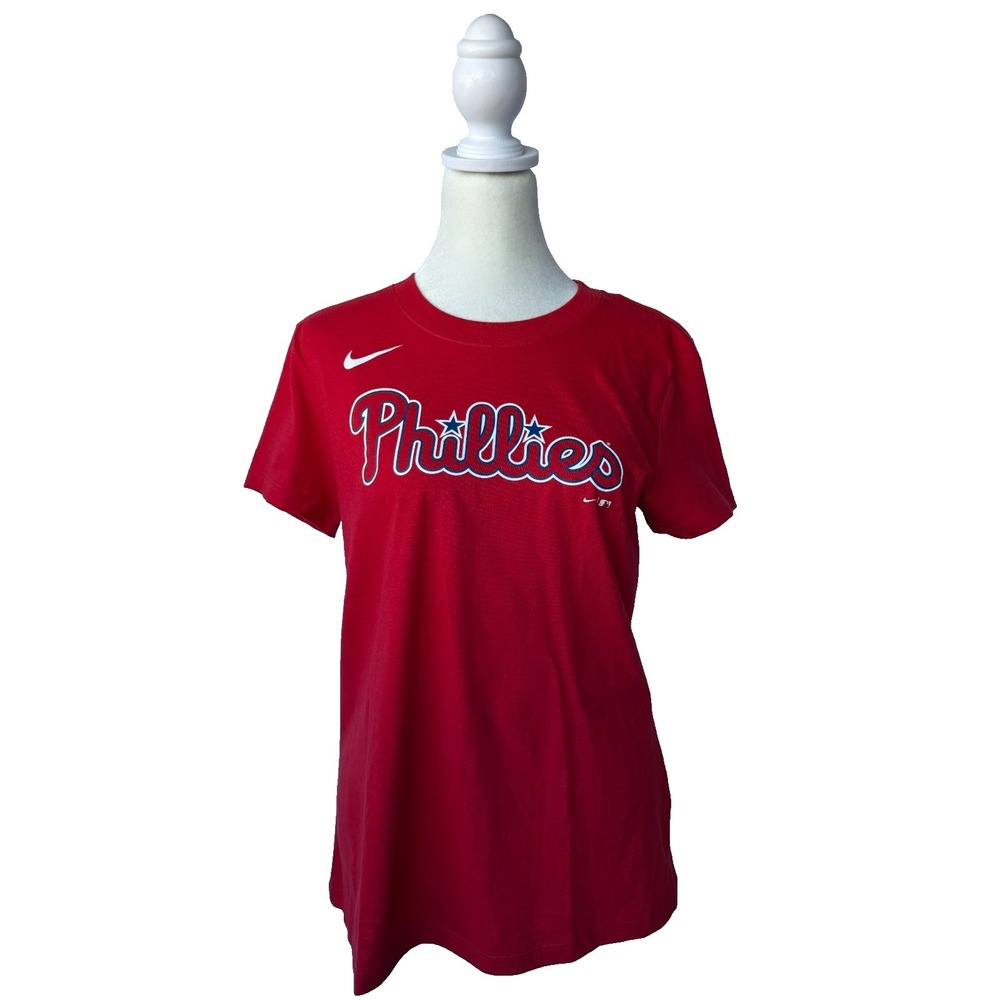 Nike Philadelphia Phillies Realmuto #10‎ MLB Baseball T Shirt Womens S Red NWT